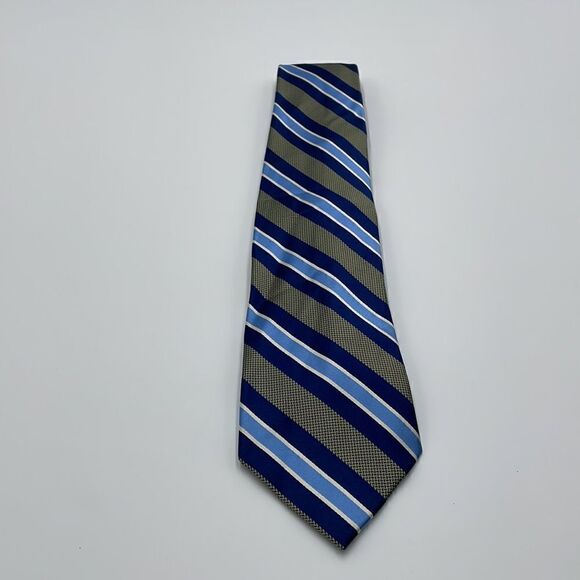 Blue striped tango by max raab necktie NWOTS - Picture 2 of 6